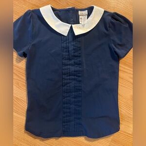 Matilda Jane Collared Top Navy 14‎
